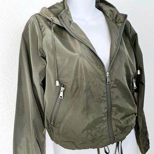 Olive Green Windbreaker Jacket